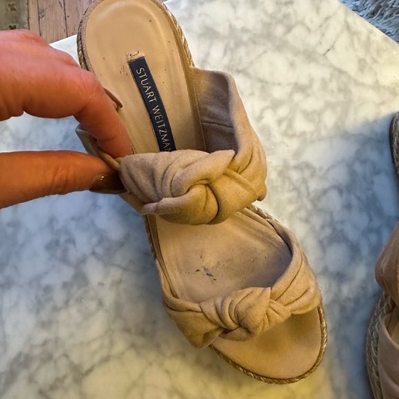 Stuart Weitzman “Sarina” adobe suede espadrille wedge - Picture 9 of 12
